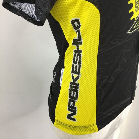 NWT HYPER THREADS Continental Sports Fit Stretch Black Multicolor Bicycle Jersey - Picture 11 of 16
